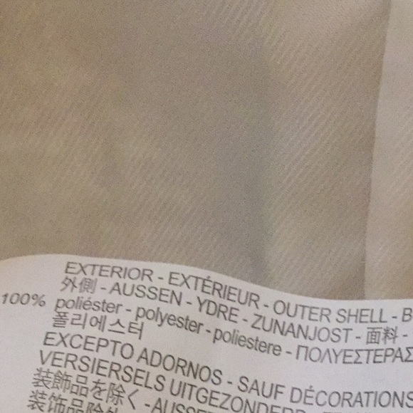 Zara texture jacket/blazer beige cream  with contrast piping pockets & buttons - Picture 10 of 11